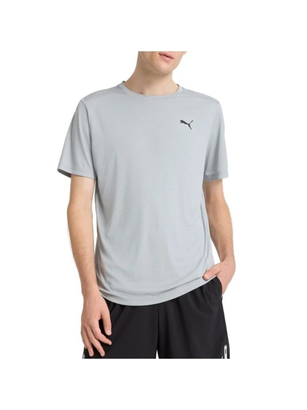 NWT Puma Men's L Gray Performance T-Shirt Lightweight Activewear